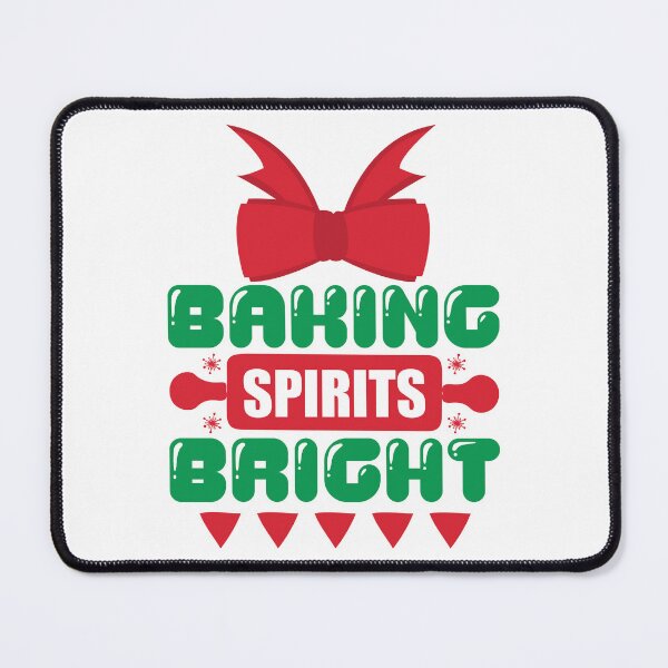 Item preview, Baking Spirits Bright - Funny Christmas Kitchen Pun designed and sold by FuzionRaptor.