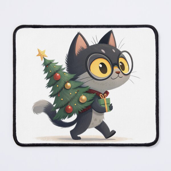 Item preview, Christmas Tree Snowcat – Cute Holiday Cat by Vivo Studio designed and sold by VivoStudio.