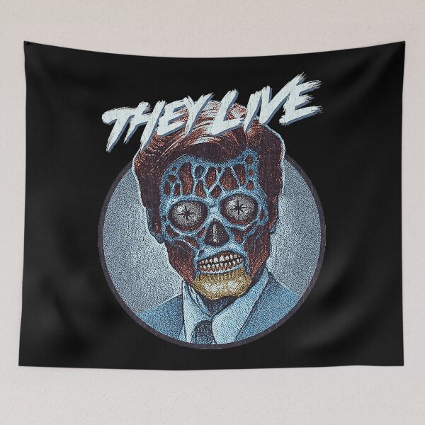 Item preview, They Live Circular Blue Skull Emblem designed and sold by DonnaBradsha.