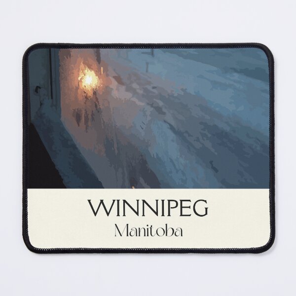 Item preview, Winnipeg Manitoba Cityscape | Moody Urban Night Art Print designed and sold by TuncGK.