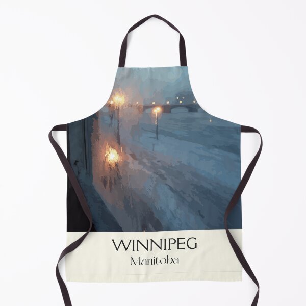 Item preview, Winnipeg Manitoba Cityscape | Moody Urban Night Art Print designed and sold by TuncGK.