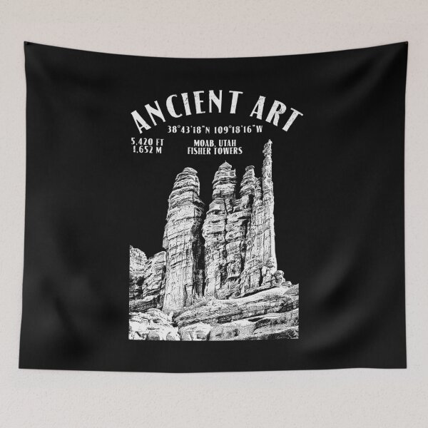 Item preview, Rock Climbing Climber Ancient Art Fisher Towers Location designed and sold by GrandeDuc.