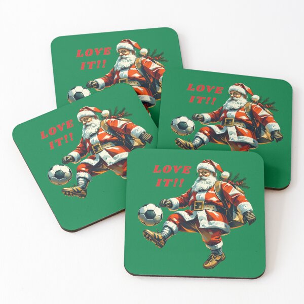 Item preview, Soccer Santa LOVE IT!! – Funny Christmas Football Art - GREEN designed and sold by PAPIRO SIGLO XXI.