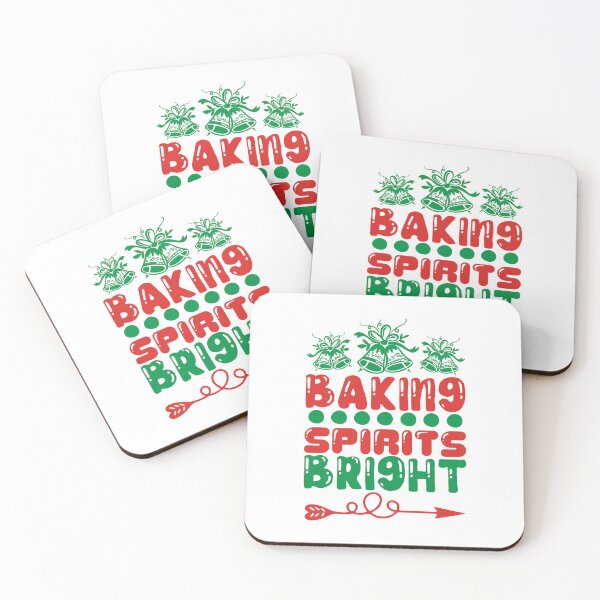 Item preview, Baking Spirits Bright - Funny Christmas Kitchen Slogan Tee designed and sold by FuzionRaptor.