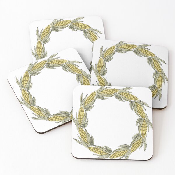 Item preview, Corn Wreath Illustration – Rustic Harvest Botanical Frame designed and sold by ShykShop.