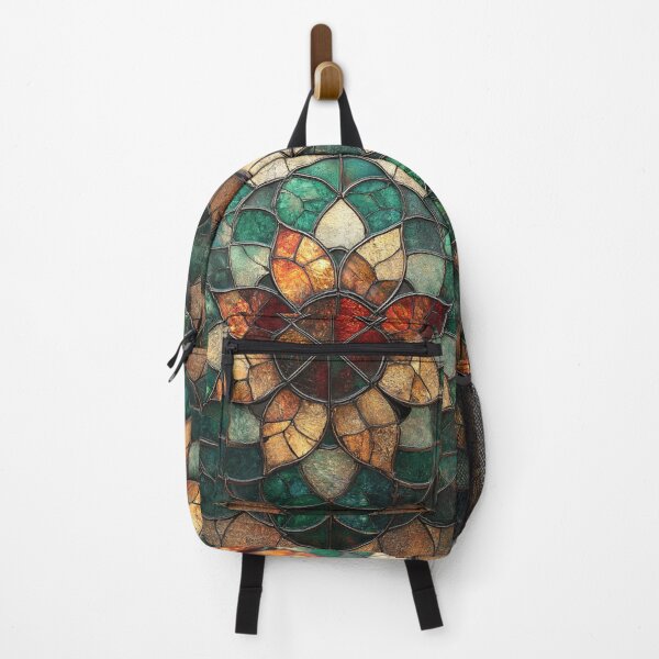 Item preview, Stained Glass Vintage Jade & Bronze Mosaic Mandala Pattern designed and sold by GrinGalore.