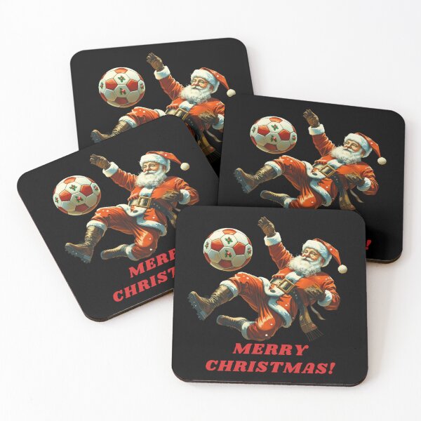 Item preview, Merry Christmas Soccer Santa – Funny Football Holiday Design - BLACK designed and sold by PAPIRO SIGLO XXI.