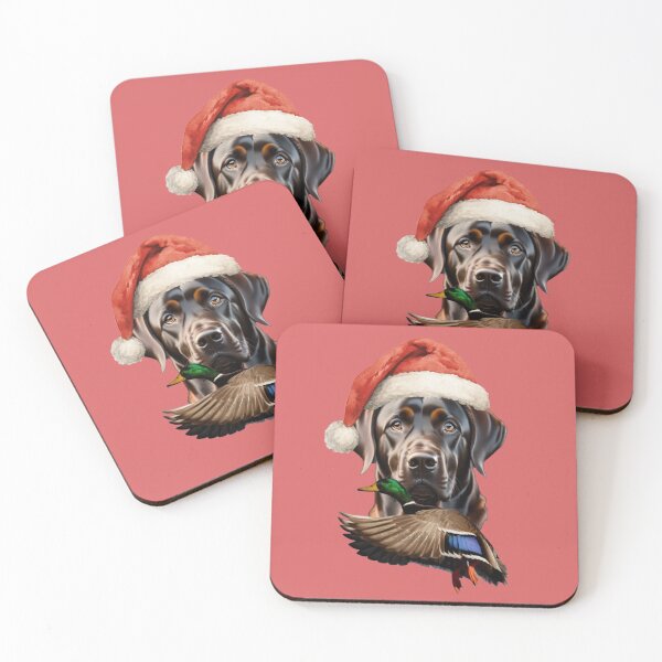 Item preview, Chocolate Labrador Santa and Flying Mallard designed and sold by LifeCrush.