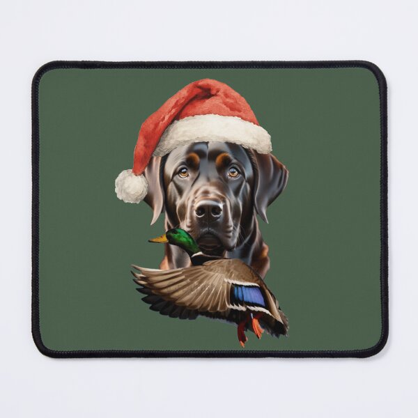 Item preview, Chocolate Labrador Santa and Flying Mallard designed and sold by LifeCrush.