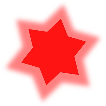 Artwork thumbnail, Red Rounded Star Shape by PrintMintStudio