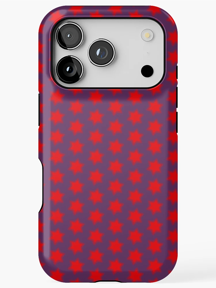 Thumbnail 1 of 4, iPhone Case, Red Rounded Star Shape designed and sold by PrintMintStudio.