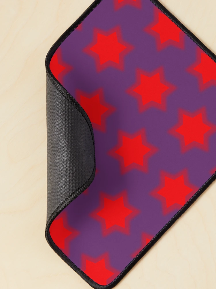 Thumbnail 2 of 5, Mouse Pad, Red Rounded Star Shape designed and sold by PrintMintStudio.