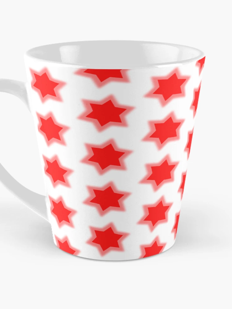 Thumbnail 3 of 4, Coffee Mug, Red Rounded Star Shape designed and sold by PrintMintStudio.