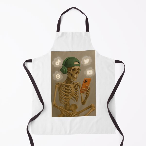 Item preview, Skeleton Scrolling Social Media | Aesthetic Tech Glow Art designed and sold by FUIRY .