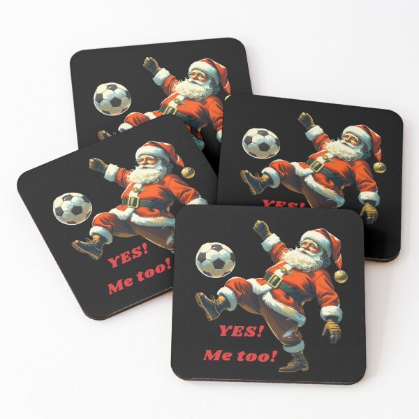 Item preview, Soccer Santa Kicking Ball – Funny Christmas Football Design - BLACK designed and sold by PAPIRO SIGLO XXI.