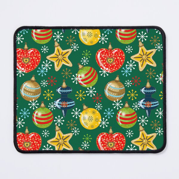 Item preview, Christmas Ornaments and Snow Seamless Repeat designed and sold by Sharon Schwalbe.
