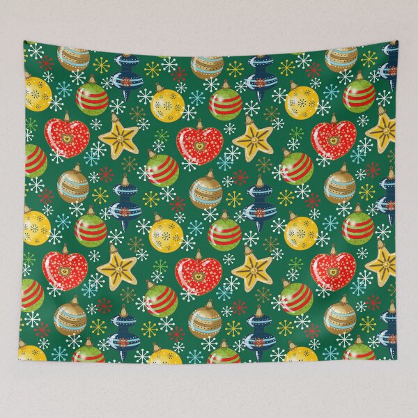Item preview, Christmas Ornaments  and Snow Seamless Repeat designed and sold by Sharon Schwalbe.