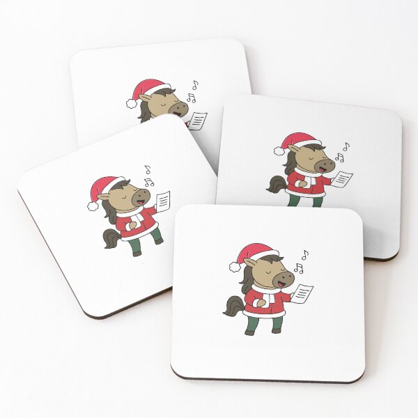Item preview, Cute Singing Christmas Horse – Holiday Cartoon Character Illustration designed and sold by ShykShop.