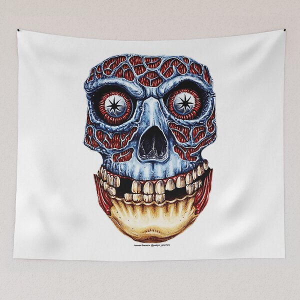 Item preview, They Live Colorful Detailed Skull Mask designed and sold by DonnaBradsha.