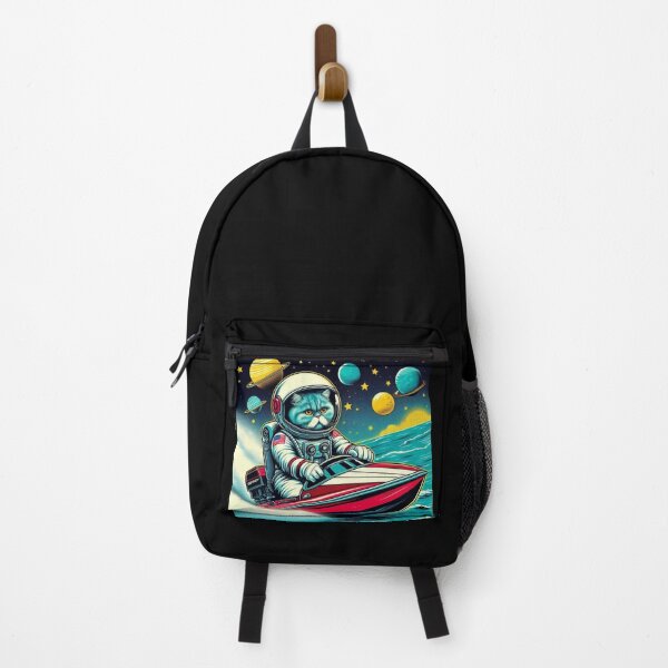 Item preview, cute cat speedboat riding at space designed and sold by Dogandesighn.