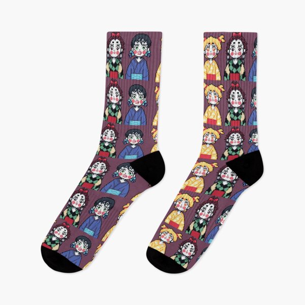 Item preview, Pixel Art Zenitsu,Tanjiro and Inosuke Demon Slayer designed and sold by PixelYonah.