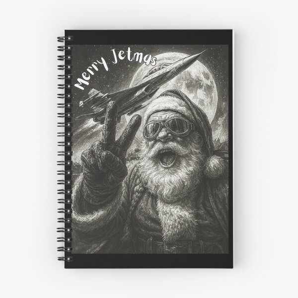Item preview, Funny Santa Claus Selfie with Racing Fighter Jet Christmas Artwork designed and sold by love3617.