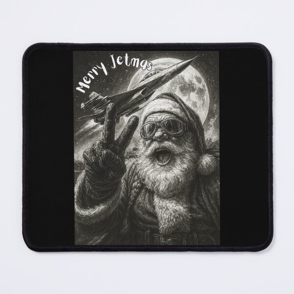 Item preview, Funny Santa Claus Selfie with Racing Fighter Jet Christmas Artwork designed and sold by love3617.