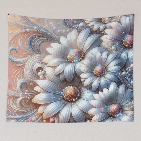 Item preview, Delicate Pearl Daisies Flowers designed and sold by purplesensation.