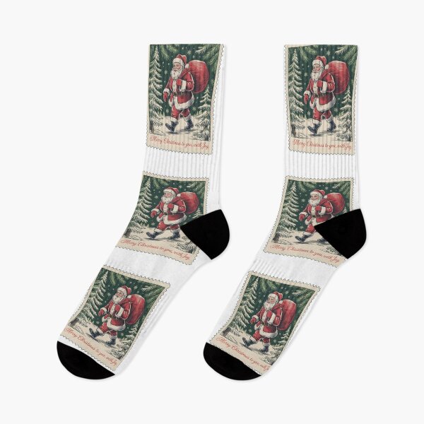 Item preview, Vintage Santa Winter Walk designed and sold by JessArty ⭐⭐⭐⭐⭐.