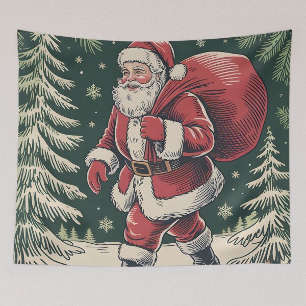 Item preview, Vintage Santa Winter Walk designed and sold by JessArty ⭐⭐⭐⭐⭐.