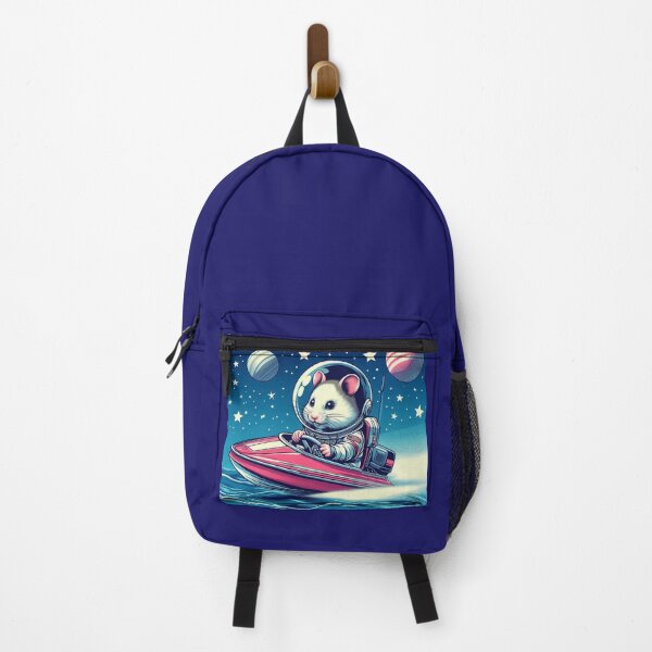 Item preview, cute hamster speed boat riding at space designed and sold by Dogandesighn.