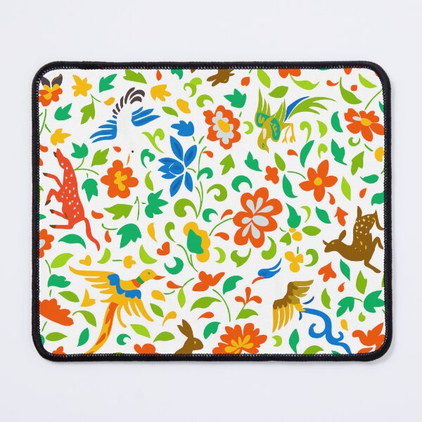 Item preview, Floral Pattern with Animals – Colorful Embroidery Style designed and sold by darfeuille.