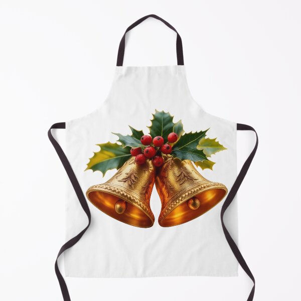 Item preview, Elegant Gold Christmas Bells with Red Ribbon designed and sold by FraktalMoods.