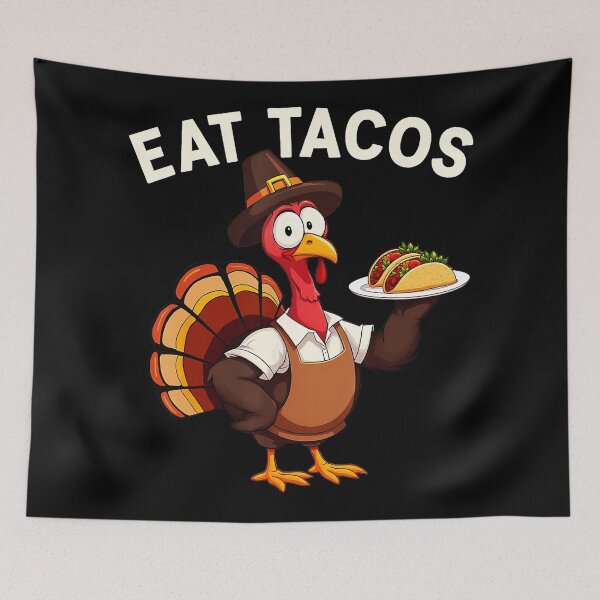 Item preview, Funny Thanksgiving Turkey Eat Tacos Mexican  designed and sold by JEFDodsonArt.