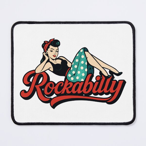 Item preview, Rockabilly woman 50s lying down, petticoat, gift designed and sold by Pineapple-Tree.