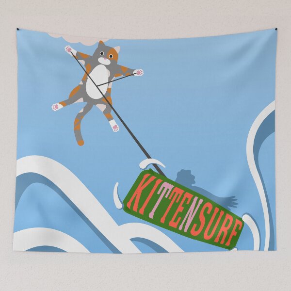 Item preview, Kite Surfing Cat – Kittensurf Funny Beach Shirt designed and sold by bembureda.