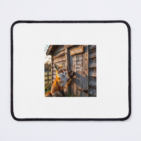 Item preview, Fox Guarding the Henhouse – Political Satire Animal Illustration designed and sold by WhimsyByPaul.redbubble.com.