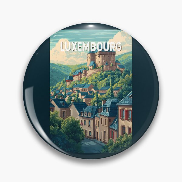 Item preview, Luxembourg Illustration Travel Art Vintage designed and sold by KrisSidDesigns.