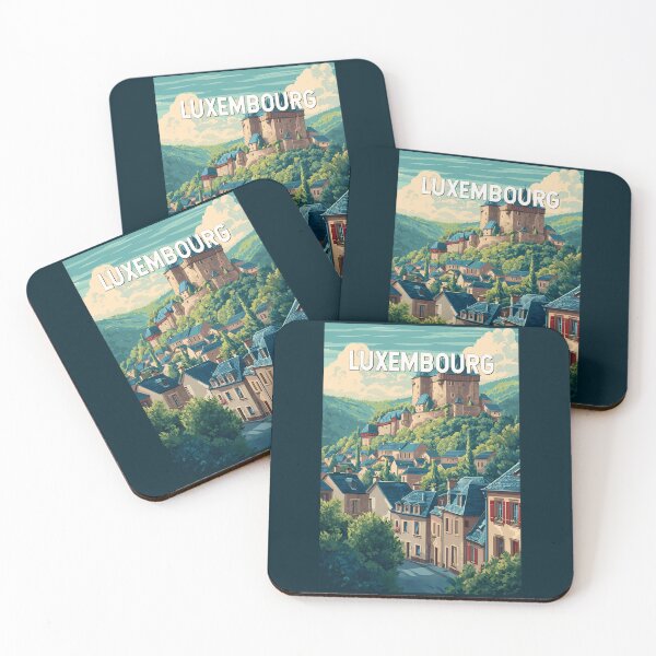 Item preview, Luxembourg Illustration Travel Art Vintage designed and sold by KrisSidDesigns.