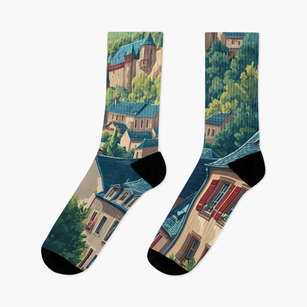 Item preview, Luxembourg Illustration Travel Art Vintage designed and sold by KrisSidDesigns.