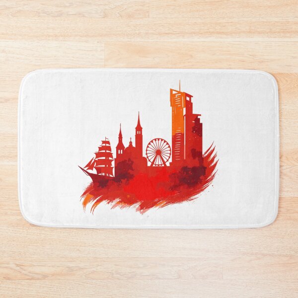 Item preview, Gdynia Poland Polska White Harbor City Red Gift designed and sold by Pineapple-Tree.