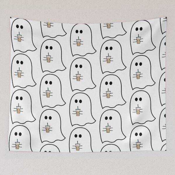 Item preview, Ghost Drinking Iced Coffee designed and sold by sydne-ywong.