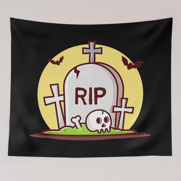 Item preview, Halloween Tombstone Cartoon Vector Icon Illustration designed and sold by HopelyLange.