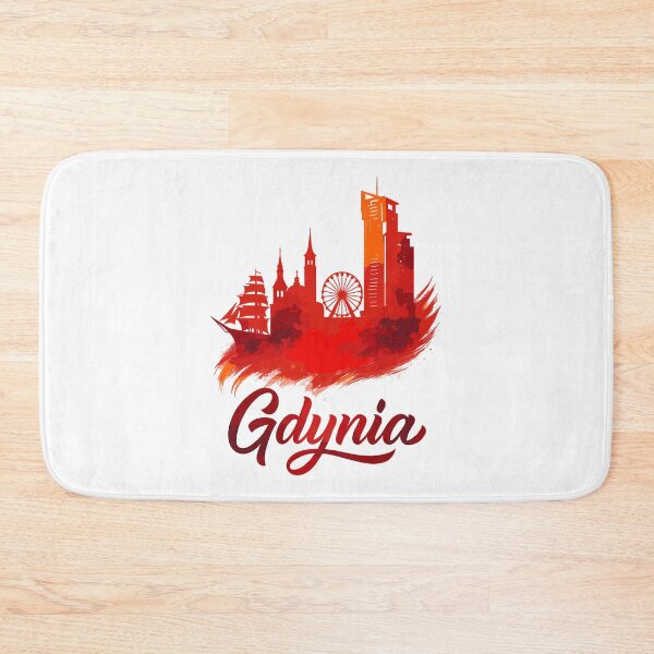 Item preview, Gdynia Poland Polska White Harbor City Red Gift designed and sold by Pineapple-Tree.