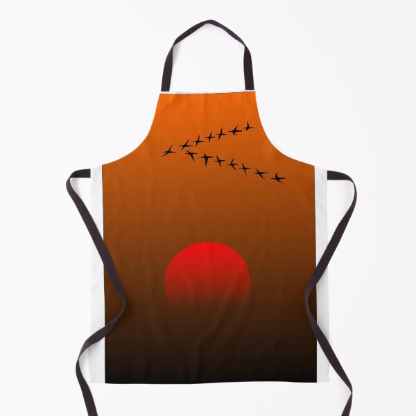 Item preview, Orange Sunset Bird Silhouettes Photographic Print designed and sold by Mother-Nature65.