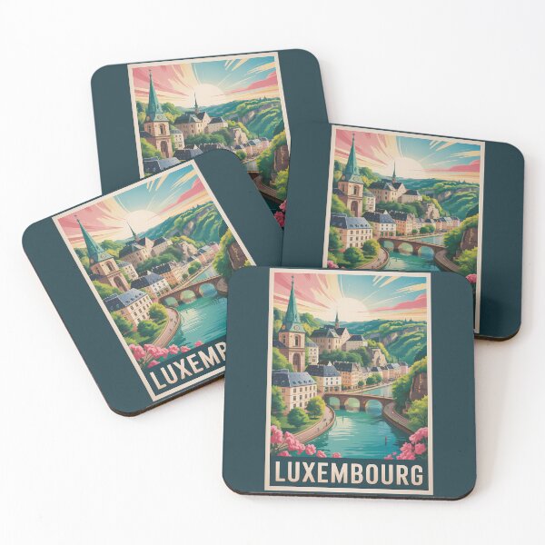 Item preview, Luxembourg Landscape Illustration Travel Art Vintage designed and sold by KrisSidDesigns.