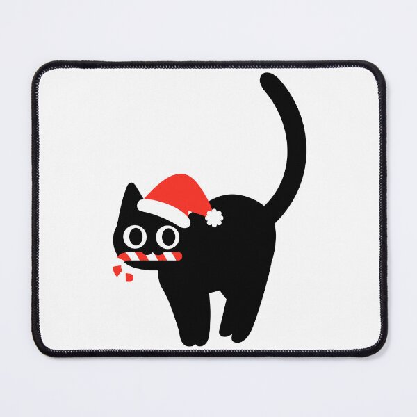 Item preview, Black Cat Mustache Candy Cane Christmas Holiday designed and sold by MyVioletSkies.