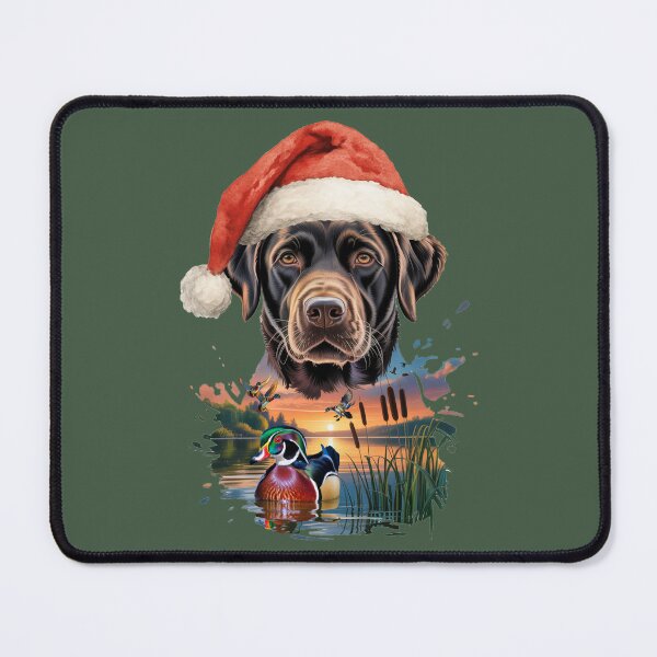 Item preview, Christmas Labrador Santa and Wood Ducks designed and sold by LifeCrush.