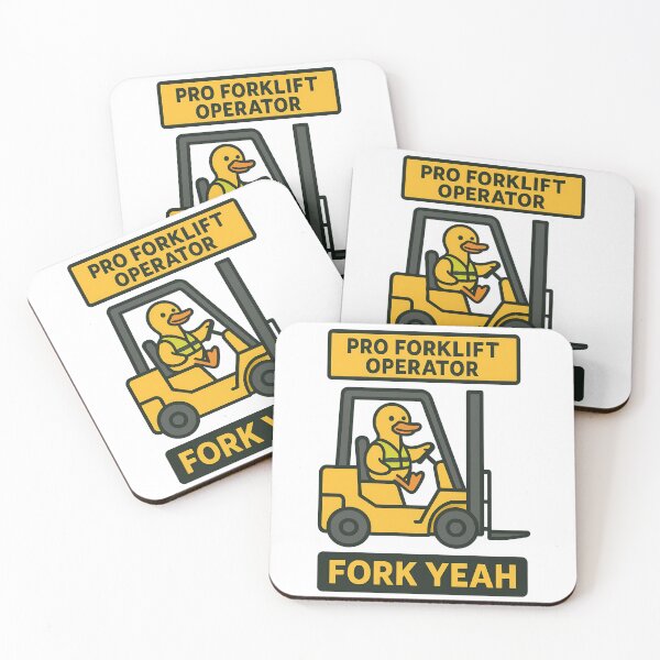 Item preview, Pro Forklift Operator Fork Yeah Duck Mascot Design designed and sold by TeeTimeTreasure.