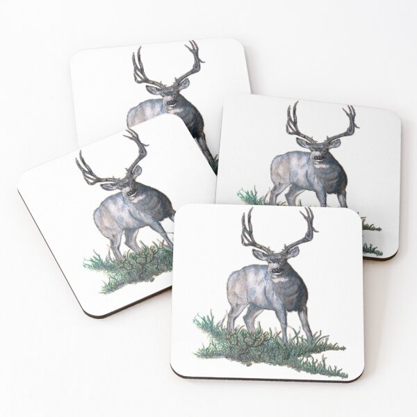 Item preview, Mule deer buck pencil art  designed and sold by Saltypro.